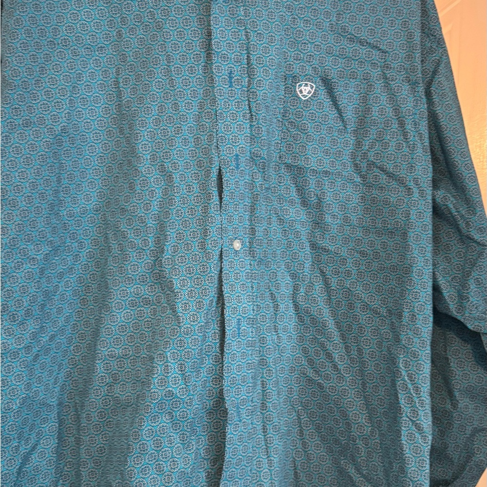 Ariat Blue Patterned Button-Up Shirt